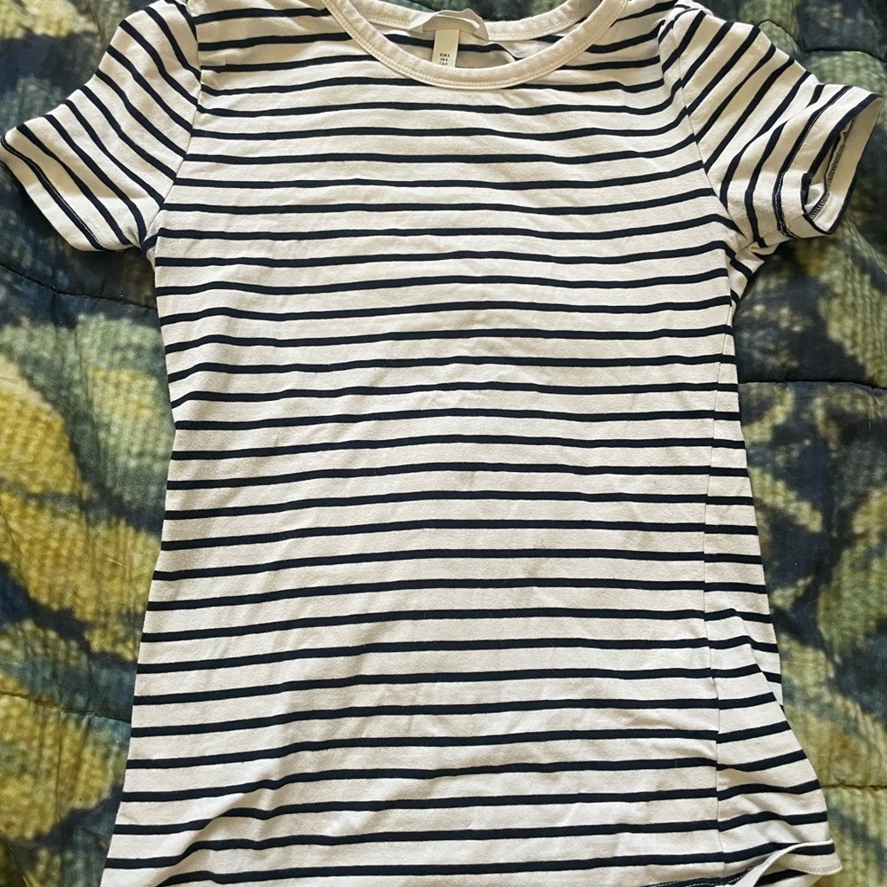H&M Black and White Striped Tee